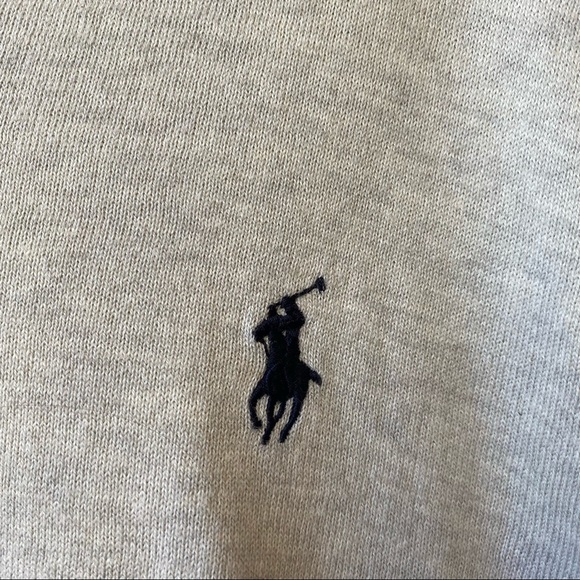 Polo Ralph Lauren Men's Pima Cotton V-Neck Gray Pullover Sweater Size Large - Picture 6 of 8